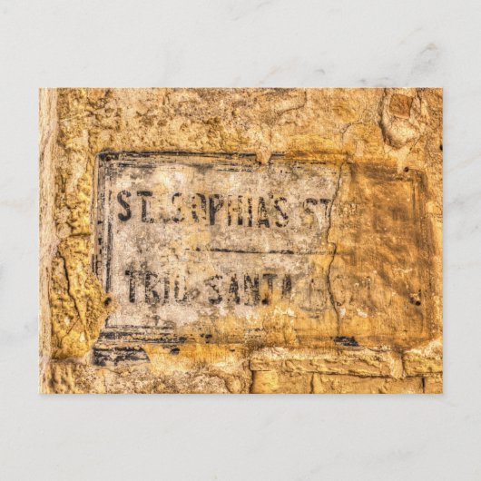 Ancient Street Sign Malta Briefkaart (Voorkant)