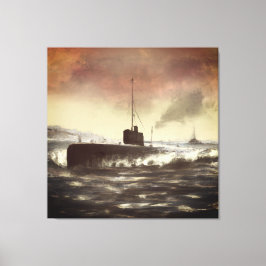 Ancient Submarine Canvas Afdruk