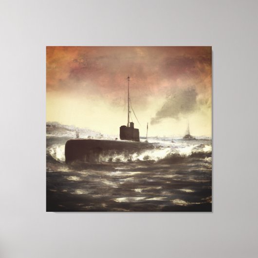 Ancient Submarine Canvas Afdruk (Voorkant)