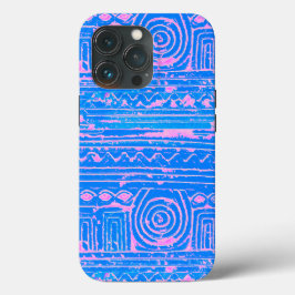 Ancient Sumerian Mesopotamian Pattern Blue Case-Mate iPhone Case