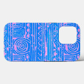 Ancient Sumerian Mesopotamian Pattern Blue Case-Mate iPhone Case (Achterkant (horizontaal))