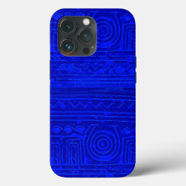 Ancient Sumerian Mesopotamian Pattern Blue Case-Mate iPhone Case