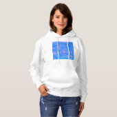Ancient Sumerian Mesopotamian Pattern Blue Hoodie (Voorkant volledig)