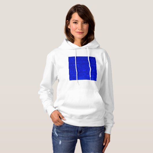 Ancient Sumerian Mesopotamian Pattern Blue Hoodie (Voorkant volledig)