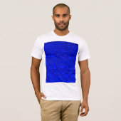 Ancient Sumerian Mesopotamian Pattern Blue T-shirt (Voorkant volledig)