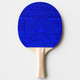 Ancient Sumerian Mesopotamian Pattern Blue Tafeltennisbatje