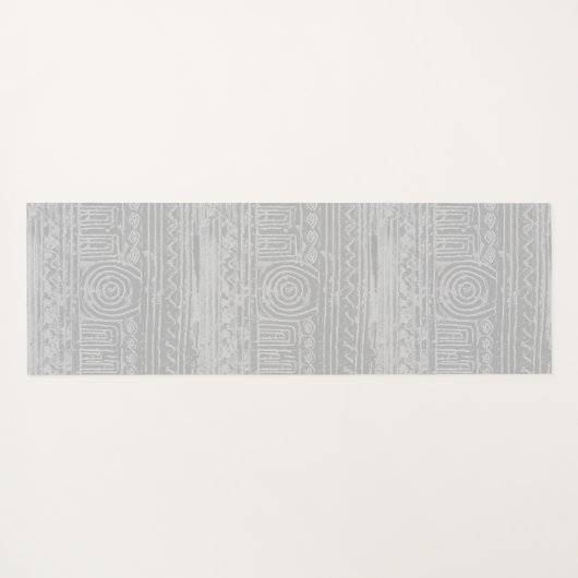 Ancient Sumerian Mesopotamian Pattern Blue Yogamat (Achterkant (horizontaal))