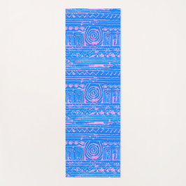 Ancient Sumerian Mesopotamian Pattern Blue Yogamat
