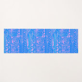 Ancient Sumerian Mesopotamian Pattern Blue Yogamat (Voorkant (horizontaal))