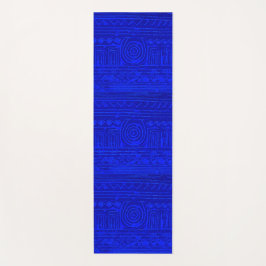 Ancient Sumerian Mesopotamian Pattern Blue Yogamat