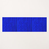 Ancient Sumerian Mesopotamian Pattern Blue Yogamat (Voorkant (horizontaal))
