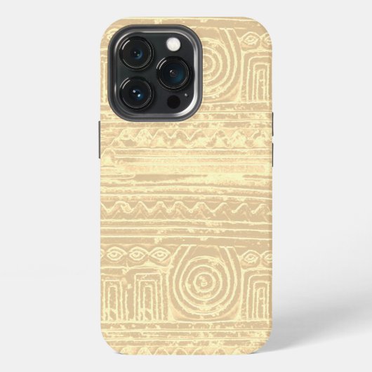 Ancient Sumerian Mesopotamian Pattern Cream iPhone Hoesje (Achterkant)