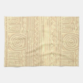 Ancient Sumerian Mesopotamian Pattern Cream Theedoek (Horizontaal)