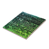 Ancient Sumerian Mesopotamian Pattern Green Filter Tegeltje (Zijkant)