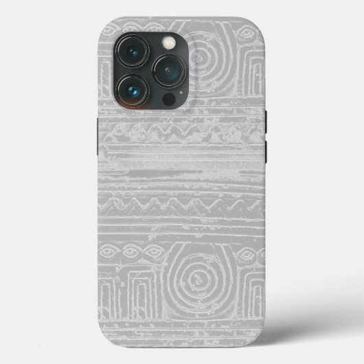 Ancient Sumerian Mesopotamian Pattern Grey Case-Mate iPhone Case (Achterkant)