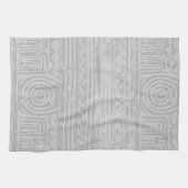 Ancient Sumerian Mesopotamian Pattern Grey Theedoek (Horizontaal)