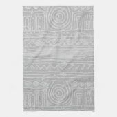 Ancient Sumerian Mesopotamian Pattern Grey Theedoek (Verticaal)