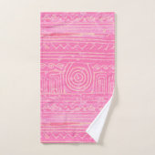 Ancient Sumerian Mesopotamian Pattern roze Bad Handdoek (Handdoek)