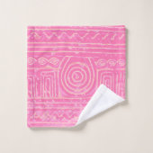 Ancient Sumerian Mesopotamian Pattern roze Bad Handdoek (Wasdoekje)
