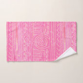 Ancient Sumerian Mesopotamian Pattern roze Bad Handdoek (Handdoek)