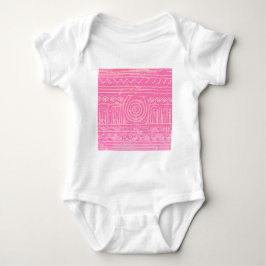 Ancient Sumerian Mesopotamian Pattern roze Romper