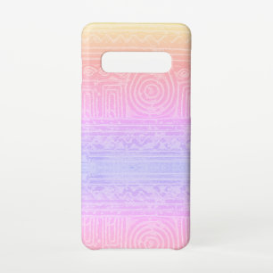 Ancient Sumerian Mesopotamian Pattern roze Samsung Galaxy S10 Hoesje