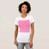 Ancient Sumerian Mesopotamian Pattern roze T-shirt (Voorkant volledig)