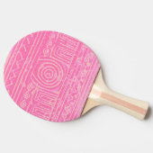 Ancient Sumerian Mesopotamian Pattern roze Tafeltennisbatje (Zijkant)