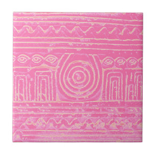 Ancient Sumerian Mesopotamian Pattern roze Tegeltje