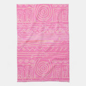 Ancient Sumerian Mesopotamian Pattern roze Theedoek (Verticaal)