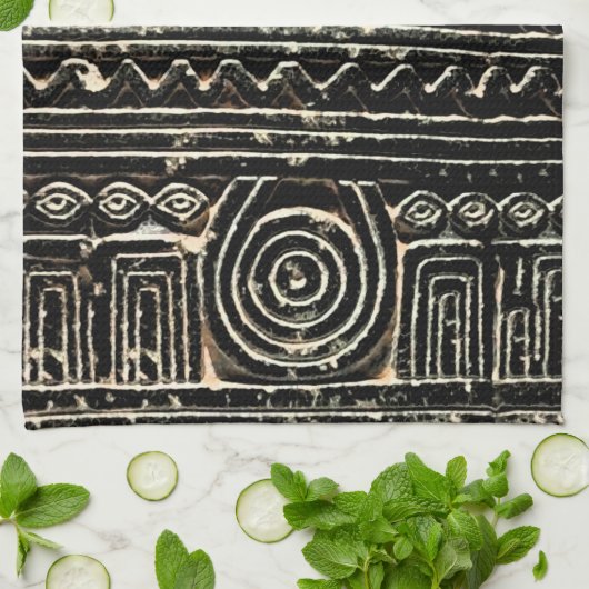 Ancient Sumerian Mesopotamian Pattern Theedoek (Gevouwen)