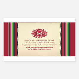 Ancient Sun Mexicaanse Serape Rechthoekige Sticker