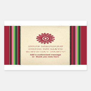 Ancient Sun Mexicaanse Serape Rechthoekige Sticker
