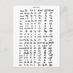 Ancient Syria Alphabet Briefkaart