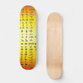 Ancient Syria Alphabet Skateboard (Voorkant)