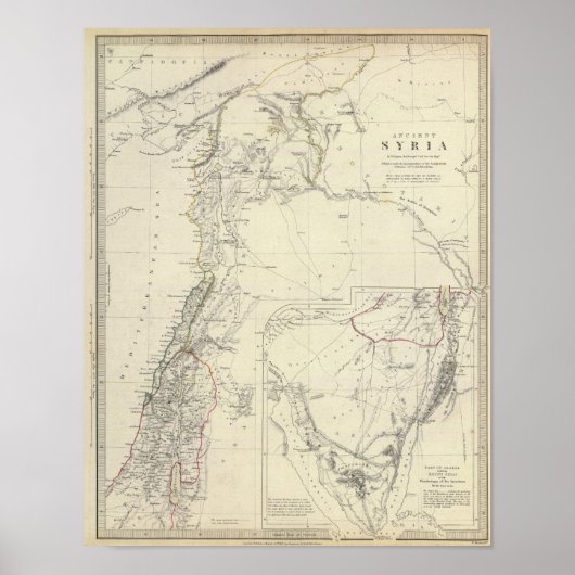 Ancient Syrië aan Sinai Poster (Voorkant)