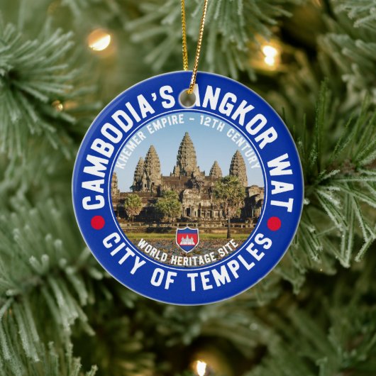 Ancient Temples of Cambodia – Angkor Wat Keramisch Ornament (Boom)