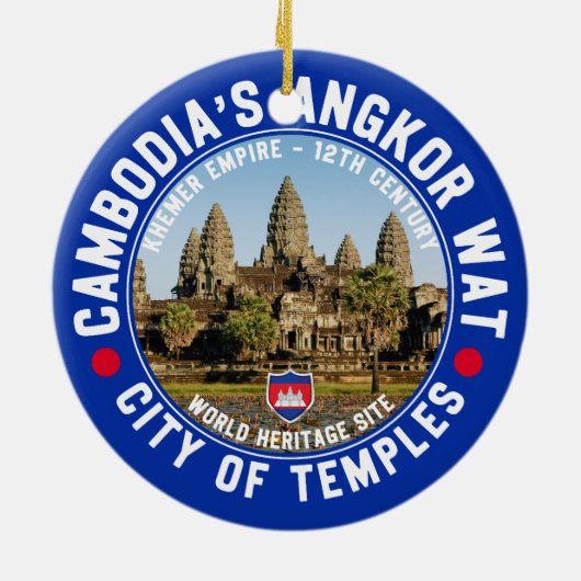 Ancient Temples of Cambodia – Angkor Wat Keramisch Ornament (Achterkant)