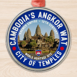Ancient Temples of Cambodia – Angkor Wat Metalen Ornament