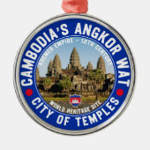 Ancient Temples of Cambodia – Angkor Wat Metalen Ornament (Voorkant)