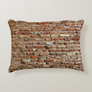 Ancient Textured Brick Wall van Lal Killa Indiaage Accent Kussen
