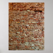 Ancient Textured Brick Wall van Lal Killa Indiaage Poster (Voorkant)