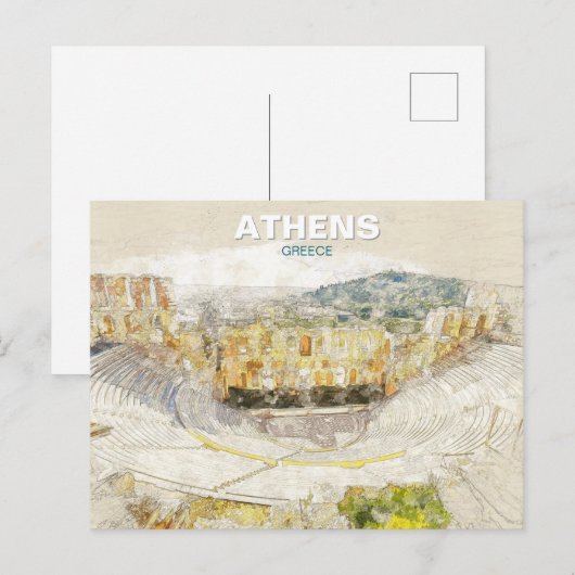 Ancient Theater of Athens Greece  Briefkaart (Voorkant / Achterkant)