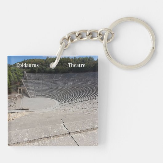 Ancient Theatre of Epidaurus Greece Sleutelhanger (Achterkant)
