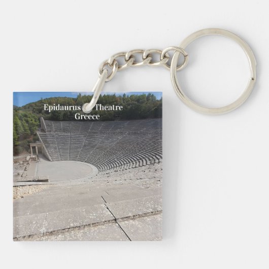 Ancient Theatre of Epidaurus Greece Sleutelhanger (Achterkant)
