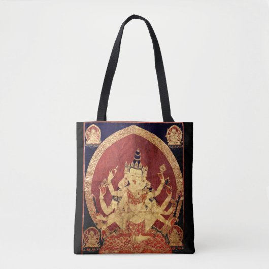 Ancient Tibetan Tapestry Tote Bag (Voorkant)