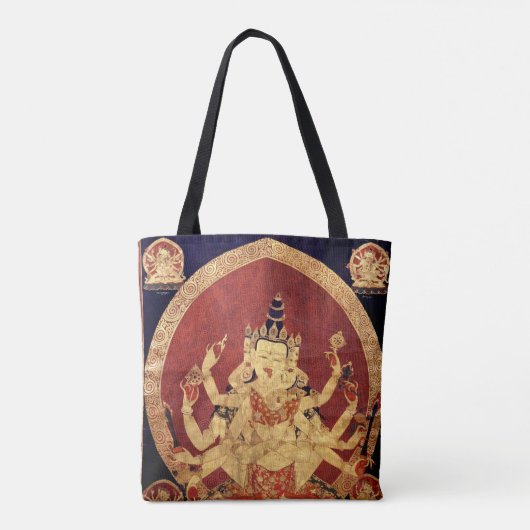 Ancient Tibetan Tapestry Tote Bag (Achterkant)