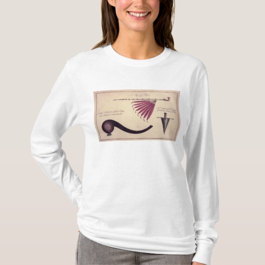 Ancient tomahawk, peace pipe and dagger, c.1590 t-shirt (Voorkant)