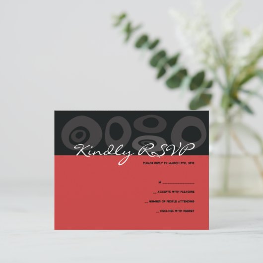 ANCIENT TREE Bar Bat Mitzvah Reply Card2 RSVP Kaartje (Staand voorkant)