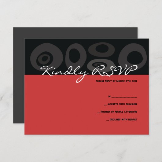 ANCIENT TREE Bar Bat Mitzvah Reply Card2 RSVP Kaartje (Voorkant / Achterkant)